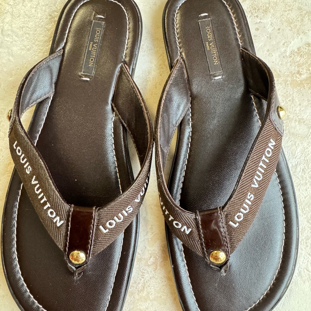 Authentic Louis Vuitton Brown Sandals